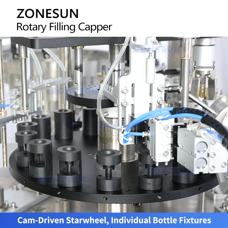 Zonesun Monoblock Filling and Capping Machine Rotary Filler and Capper High Speed With Bottle Feeder ZS-FAL180F3