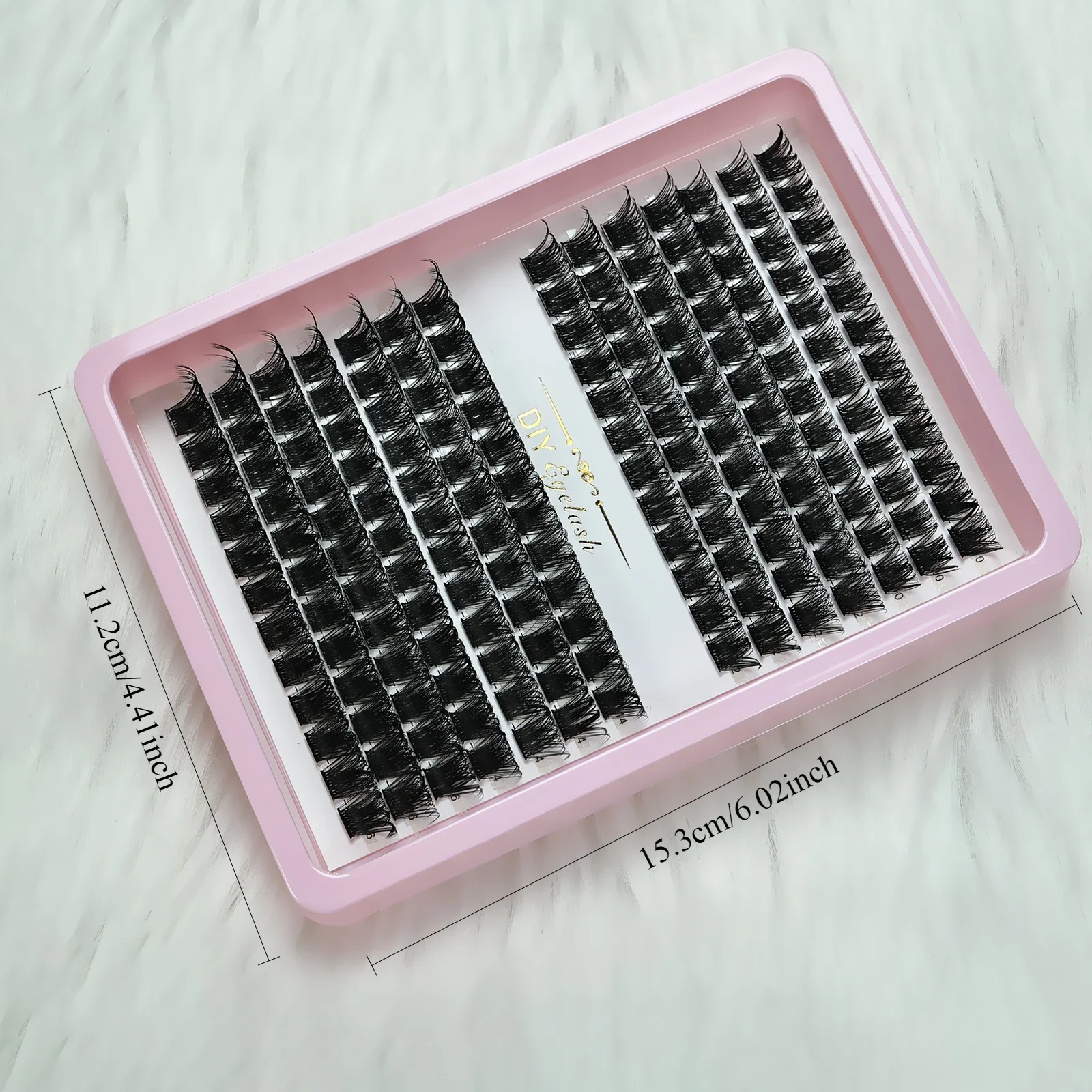 Wimperncluster D Curl Fluffy Wispy Cluster Lashes 8-16mm DIY Wimpernverlängerung Natürlicher Look Wiederverwendbar – Detail 4