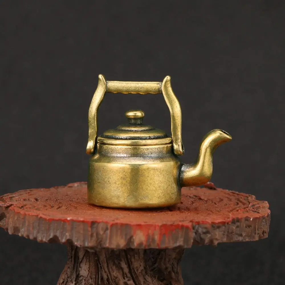 Desk Ornament Antique Copper Pocket Teapot Teapot Brass Teapot Miniatures Brass Kettle Home Decor