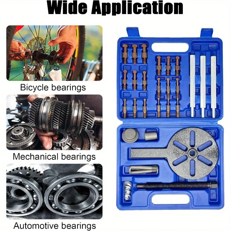 1Set 21Pcs Three-claw Pull Rod Bearing Extractor Multi-function Pulling Horse Bearing Removal Tool Special Bearing Extractor Kit