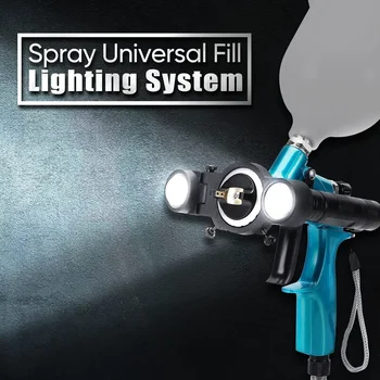 Universal spray paint gun lighting system automotive spray gun fill light with white/warm two-color light adjustable size