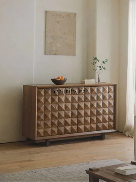 

Simple Retro Solid Wood Living Room Storage Locker