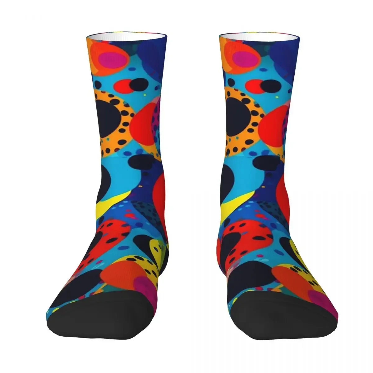 

Retro Pop Art Circle Pattern Socks Harajuku Soft Stockings All Season Long Socks Accessories for Man's Woman's Christmas Gifts