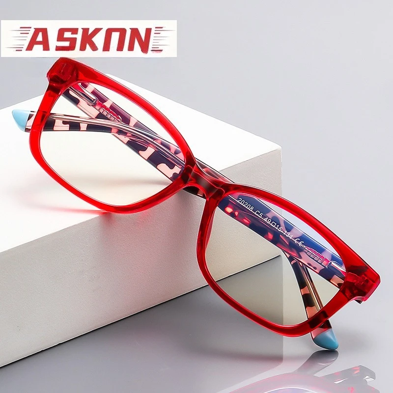 ASKON Anti-blue Light Glasses Removable Acetate Children Boys Girls Computer Eyeglasses Ultra Light Frame Eye Protection Eyewear
