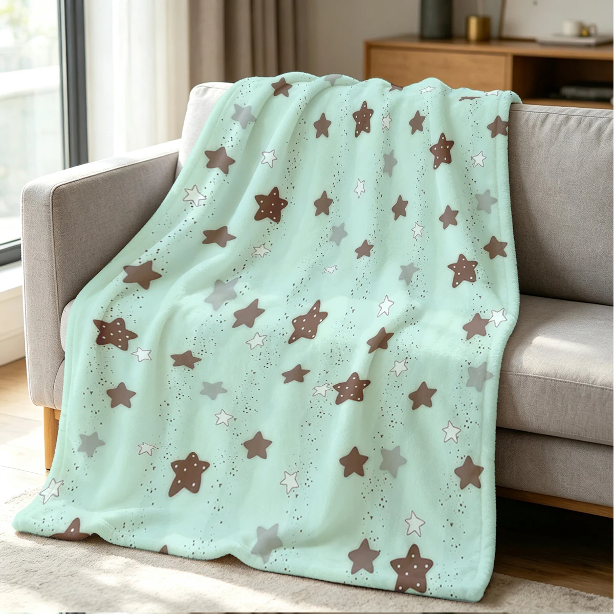 Star Drop Blanket Soft Cozy Throw for Sofa Bed Festive Holiday Decor Gift for Kids and Adults,Lightweight and Warm