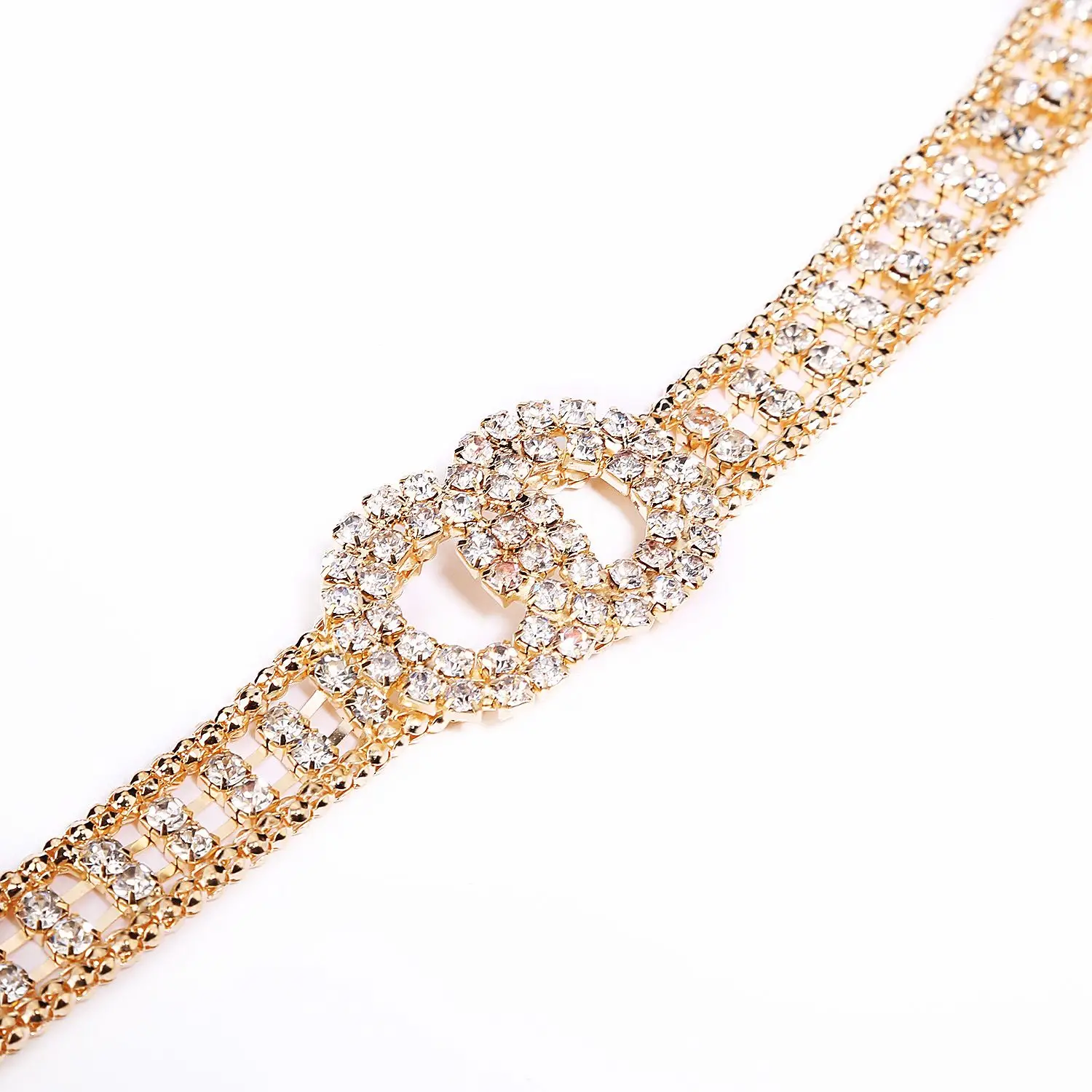 

Женская поясная цепочка больших размеров с кристаллами, удлиненный ремень со стразами для платьев и свитеров, модный универсальный аксессуар