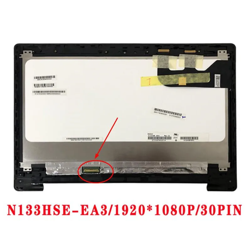 

For Asus TP300 TP300L TP300LA TP300LD N133HSE-EA3 13.3 inches Laptop Touch LCD Display screen assembly 1920*1080