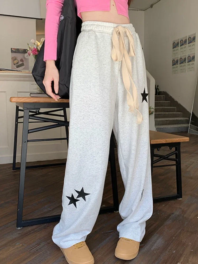 Casual Pants Women S-4XL Loose Streetwear Y2k Retro All-match Fashion Ulzzang Hot Girls Empire Leisure Sporty Spring Personality