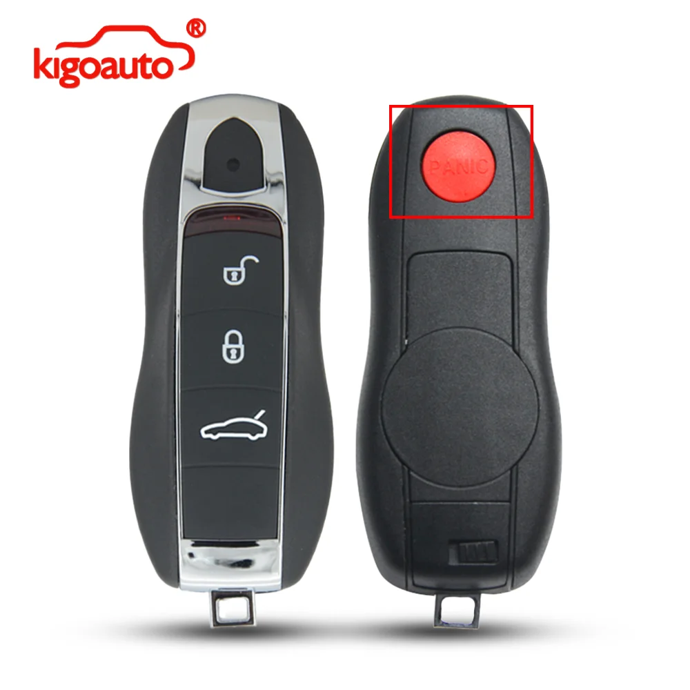 Kigoauto KR55WK50138 Smart Key Shell 3 Button with Panic for Porsche 911 Boxter Cayenne Cayman Macan Panamera