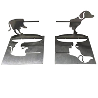 Stainless Steel Barbecue Bracket Metal Cute Puppy Shape High Temperature Resistance Rack Stand For Outdoor Barbecue Accessories