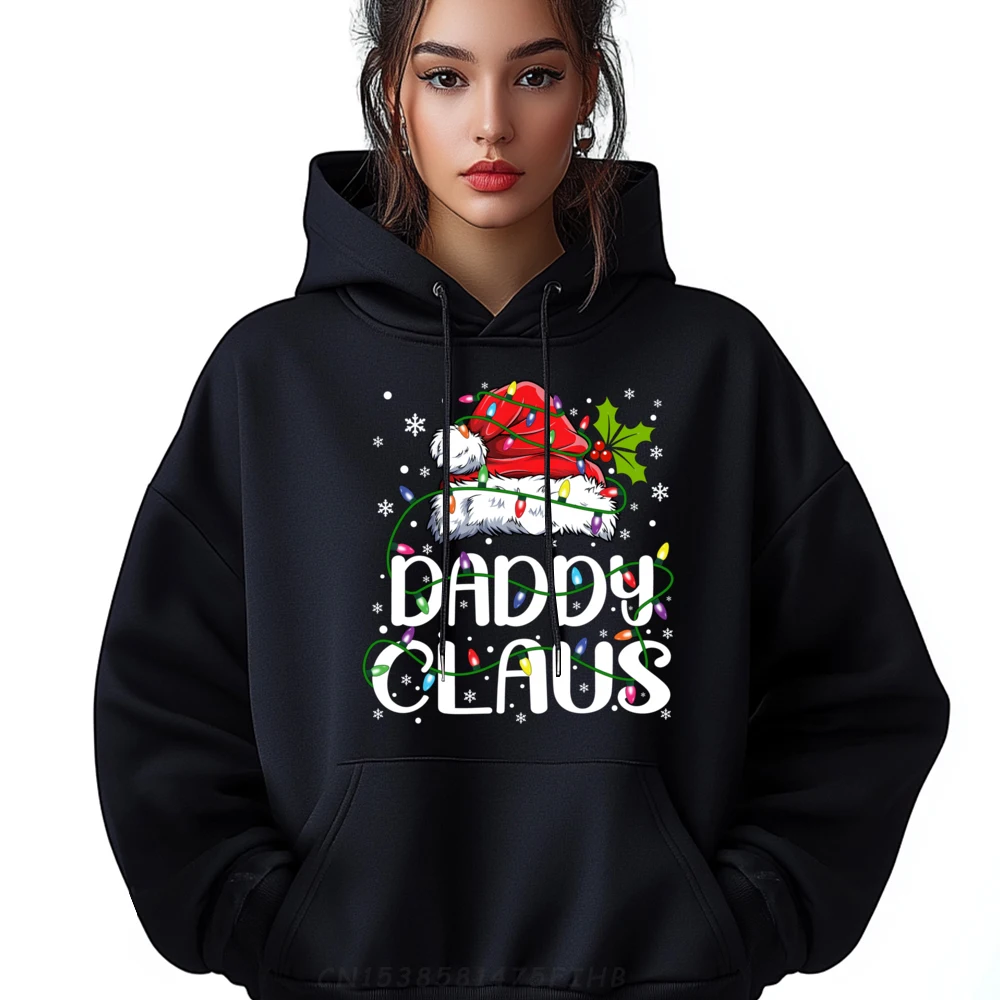 

Daddy Claus Shirt Christmas Lights Pajama Family Matching Brand Hoodies Male Gifts For Men Punk Style