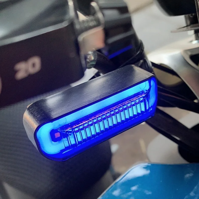 2pcs Motorcycle Universal LED Turn Signal Indicator Light Amber Flowing Front Rear White/Blue/Red Day Running Light.