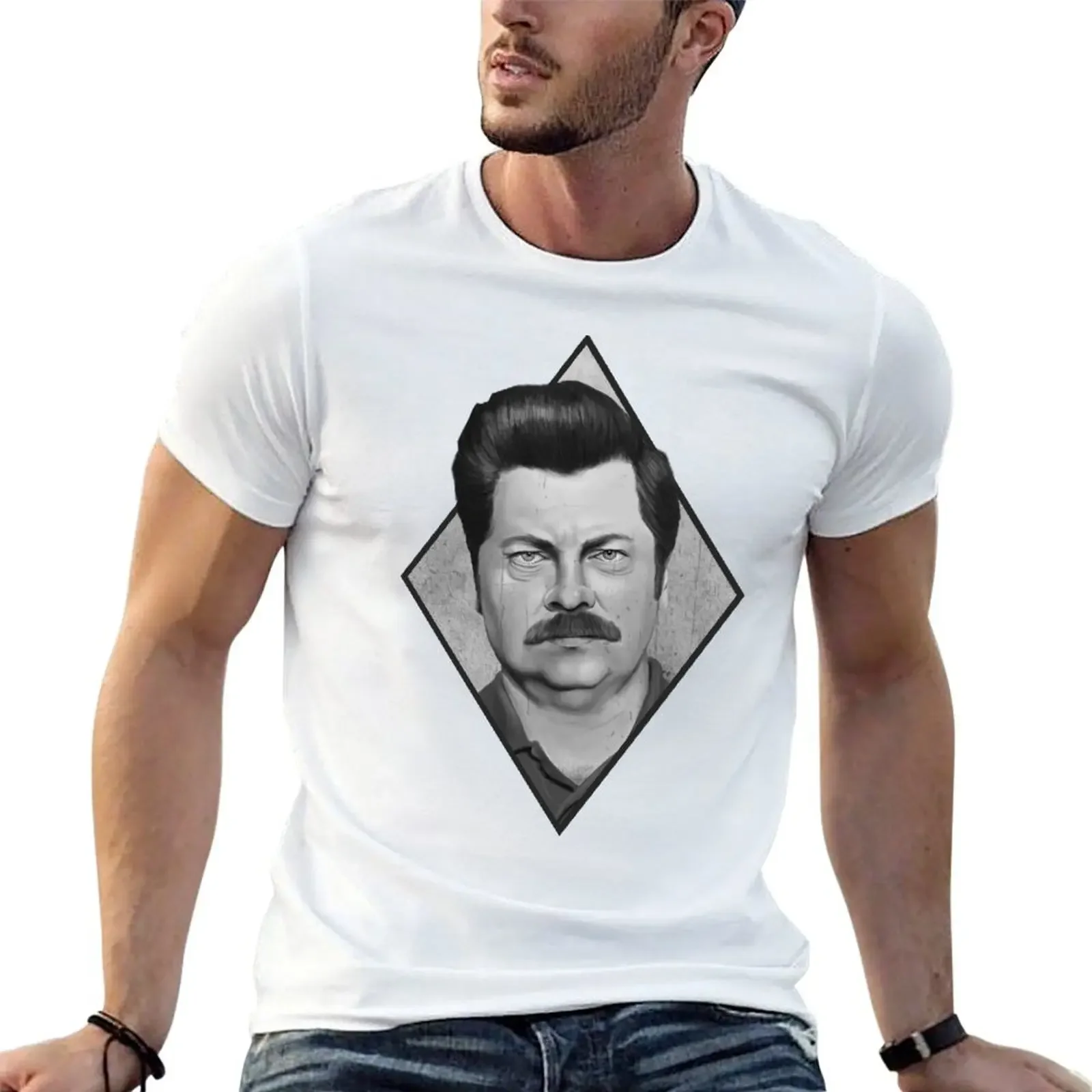 

Ron Swanson T-Shirt kawaii clothes anime clothes Blouse luxury clothes men