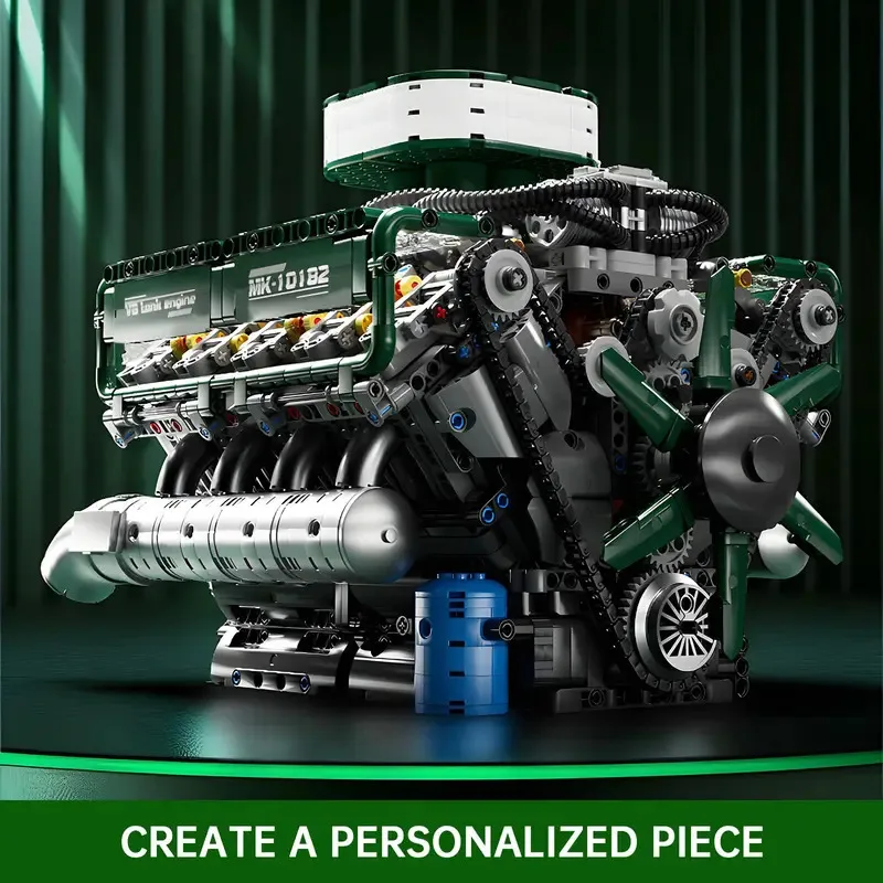 

Mould King 10182 2250PCS Tank V8 Engine Building Sets STEM DIY Building Blocks Model Adults Toys Gifts for Boys Kids Aged 14+