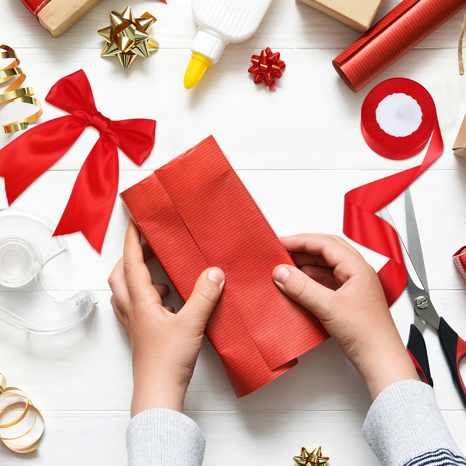 

3 Rolls Gift Wrapping Ribbon 1.5 Inch Wide Soft Cloth Ribbons For Crafts Present Decoration Bulk Roll Gift Wrap Ribbons