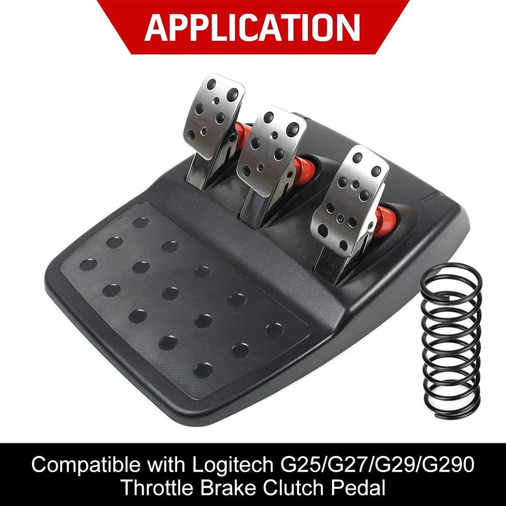 ترقية خنق دواسة فرامل دواسة الربيع عدة 3 قطعة ل لوجيتك G25 G27 G29 G920 سيارة سباق لعبة اكسسوارات لعبة قطع غيار السيارات #4