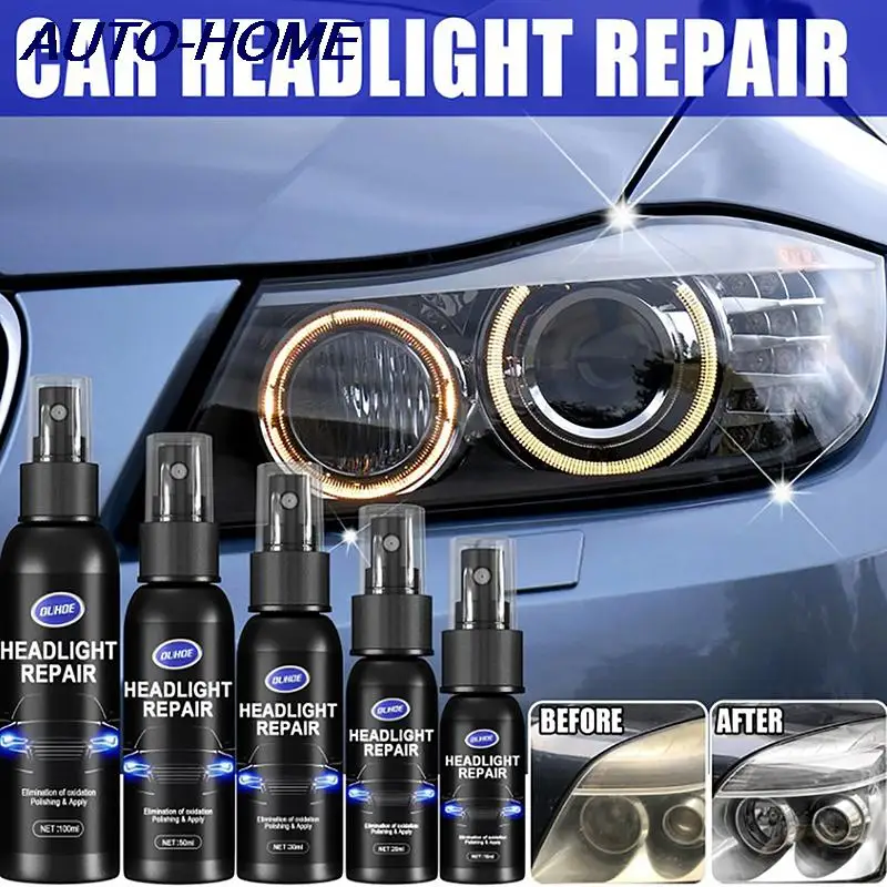 Car Headlight Polishing Agent Scratch Remover Repair Fluid Headlight Renewal Polish And Maintenance Liquid Kit Auto Accessories