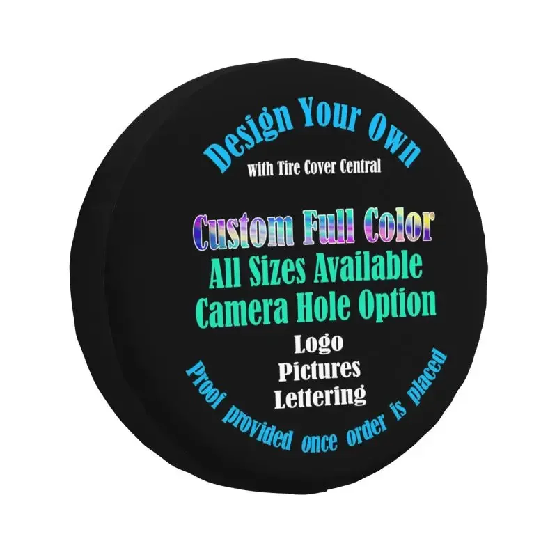 

Custom Your Design Tire Cover 4WD 4x4 Trailer Customized Photo Spare Wheel Protector For Jeep Wrangler 14" 15" 16" 17" Inch