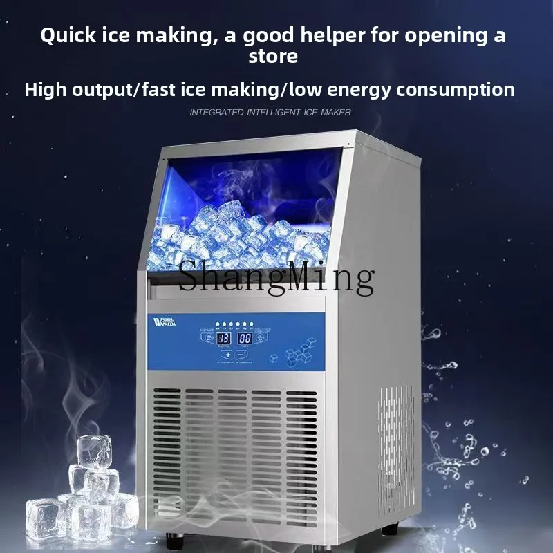 LXY commercial milk tea shop 80/200kg automatic large and small square ice cube making machine