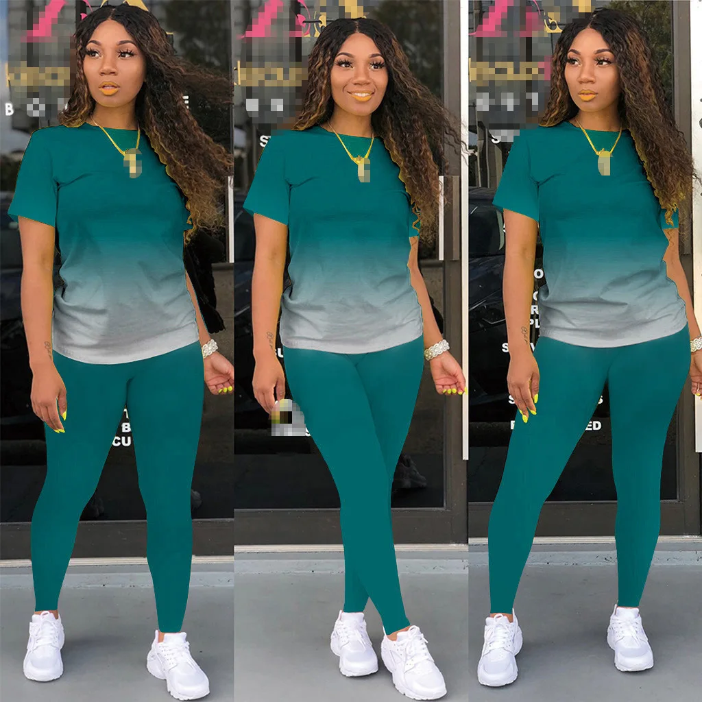 Custom Logo 2 Piece Sets Womens Outfit Women Pant Suits Wholesale Tracksuit Female Summer Clothes Fashion Casual Sportawear