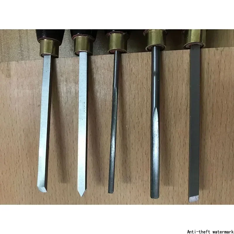 2026Hot Selling5pc Lathe Chisel Set Woodworking Turning Tool set High Speed Steel Semicircle Knife Hand-held Wooden Turning Tool
