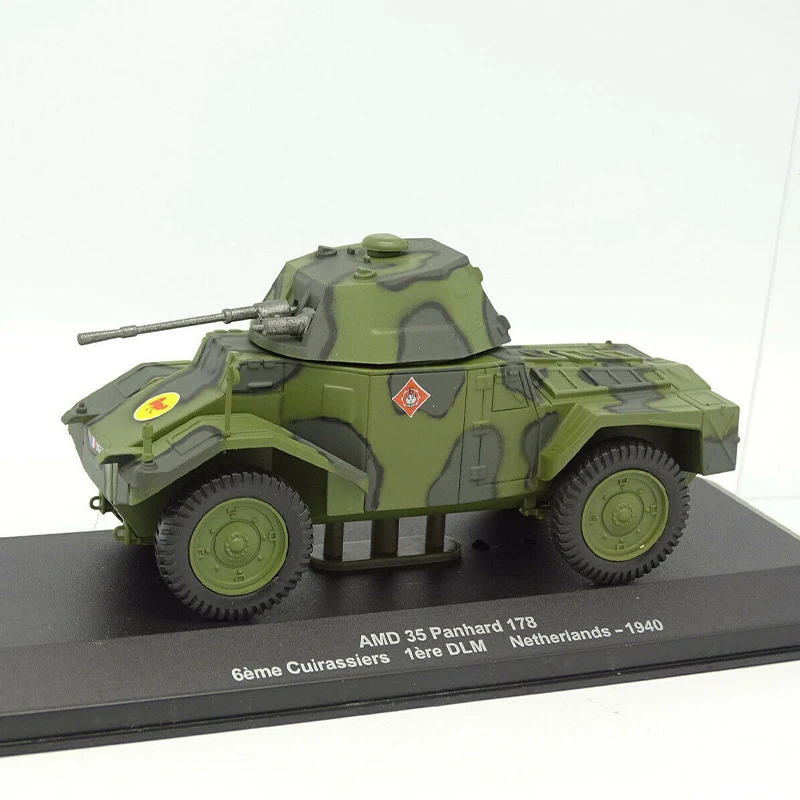 Diecast Original 1:43 Armored Tank AMD 35 Panhard 178 1940 Simulation Alloy Tank Model Static Display Collectible Gift Souvenir