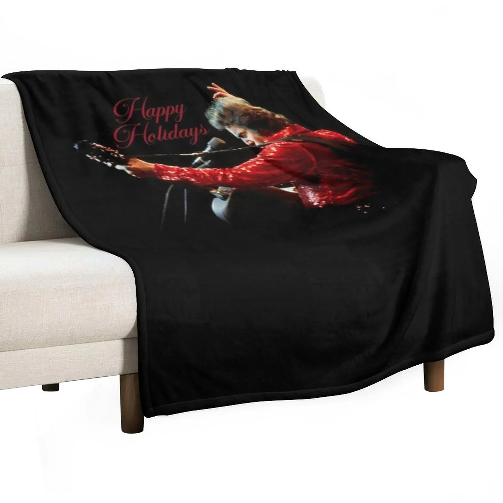 HAPPY HOLIDAYS RED JACKET. Throw Blanket Luxury Thicken Soft Plush Plaid Stuffeds bed plaid Blankets