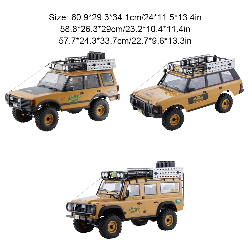 1/10 FMS Large Camel Cup FCX10 Simulation RC Model Remote Control Electric Climbing Car Off-Road Vehicle Model Toy For Children