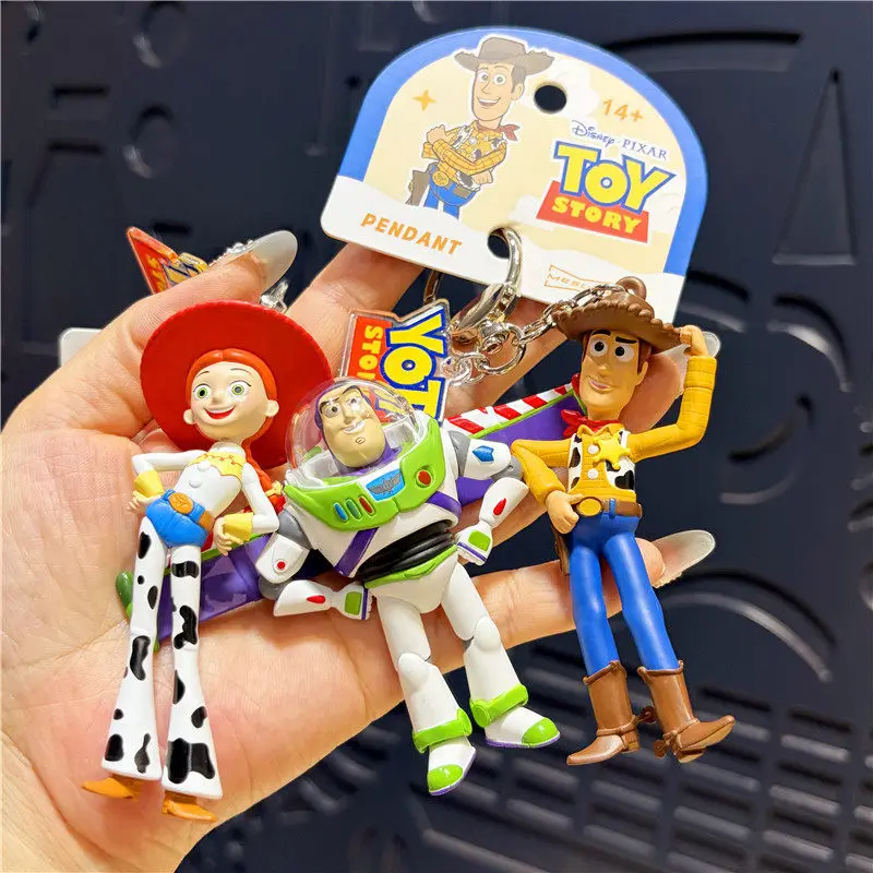Pixar Toy Story Buzz Lightyear Woody Figur Schlüsselanhänger Taschenanhänger Taschencharme Paar-Geschenk für Rucksack-Dekoration Auf Lager – Detail 14