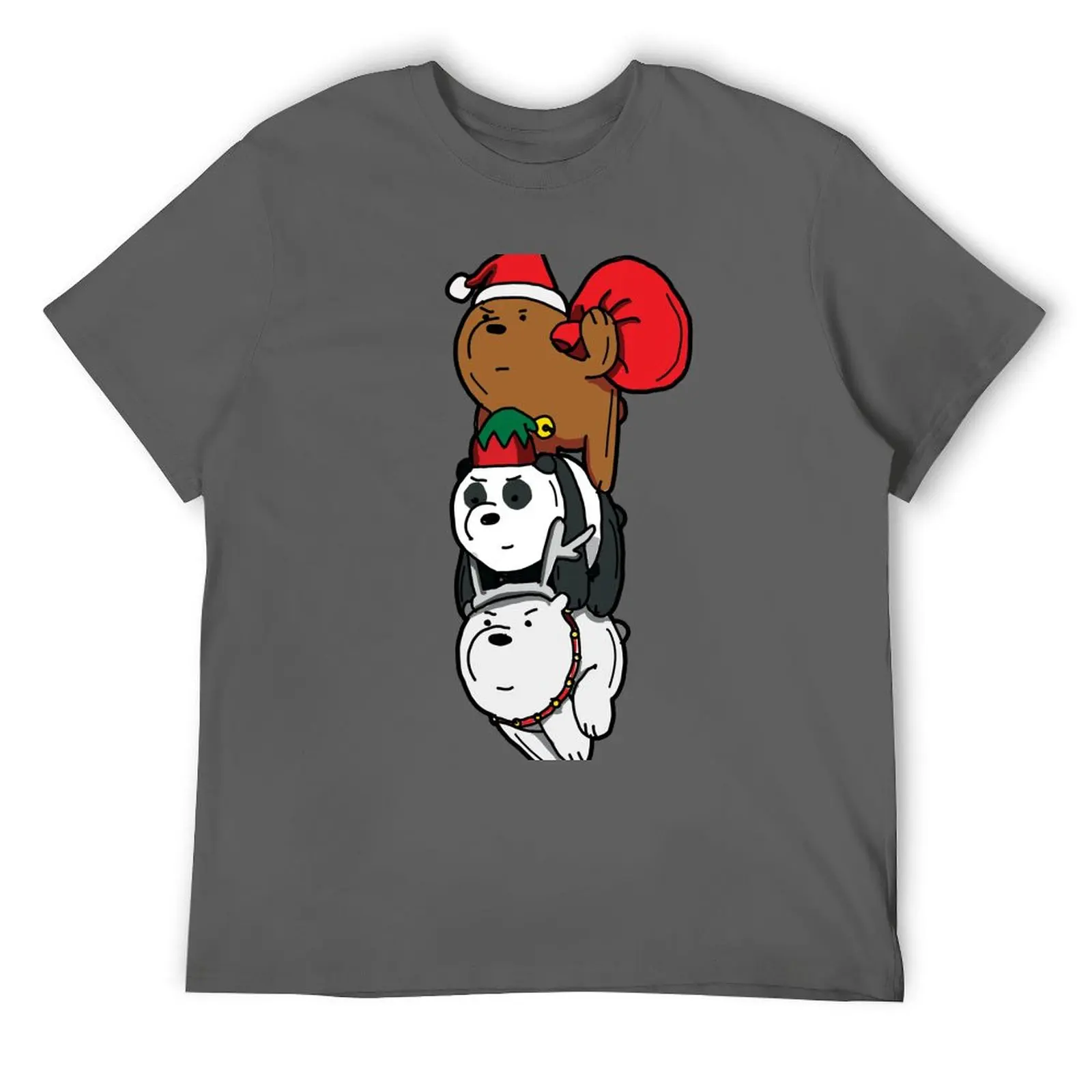 

We Bare Bears Christmas Themed Bears T-Shirt animal prinfor boys cute clothes summer shirt mens designer t shirt