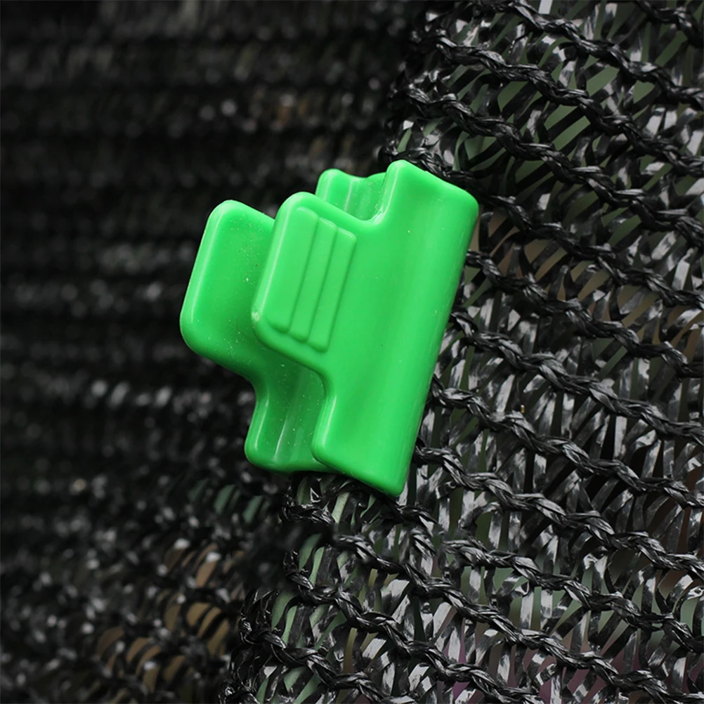 

20pcs Plastic Film Clamps Greenhouse Frame Pipe Clips Snap Fasteners for Shade Cloth Tarp Netting PVC Tubing Holders Garden
