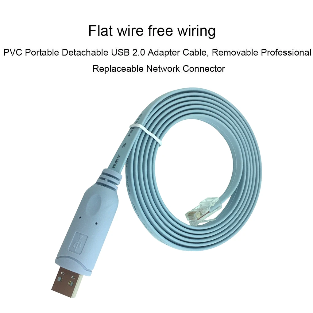PVC USB Adapter Cable Portable Professional Fast Transmitting 1Mbps Router 1.8m Network Connector Cord Accessories