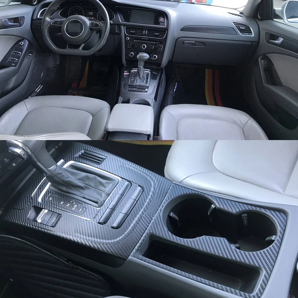 

For Audi A5 (2 doors) 2008-2016 Car-Styling 3D/5D Carbon Fiber Car Interior Center Console Color Molding Sticker Decals Parts