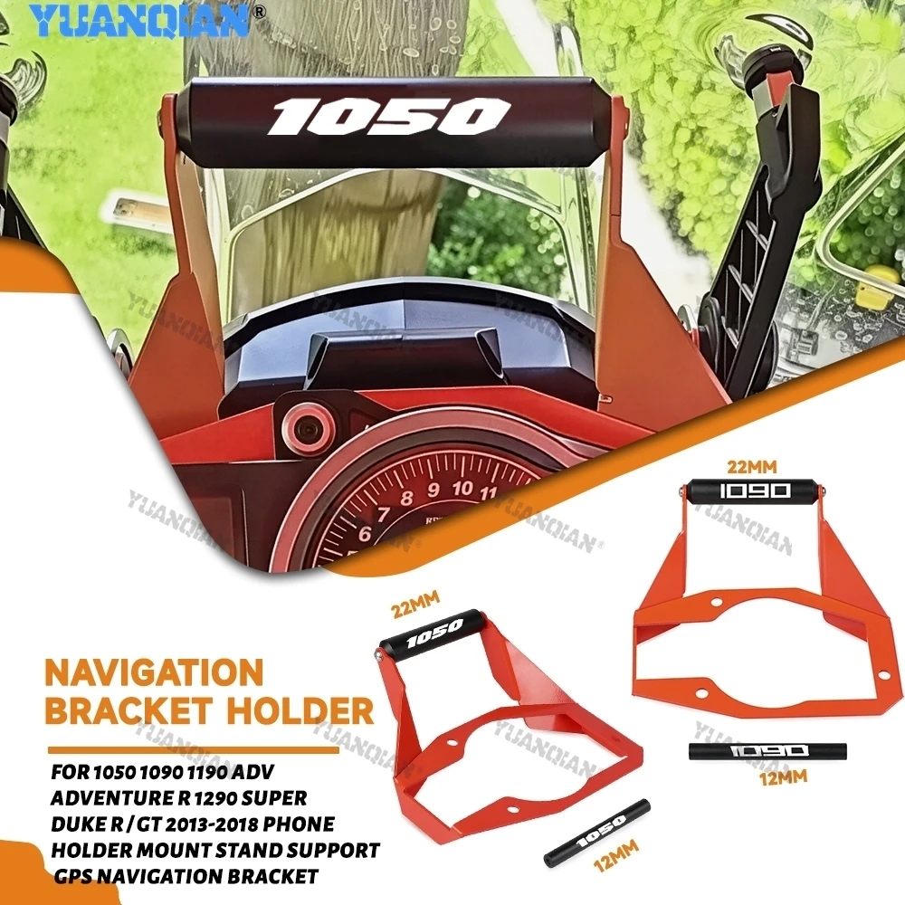 

For 1050 1090 1190 Adventure ADV 1290 Super Duke R GT Motorcycle Mobile Phone Holder Stand Support GPS Navigation Bracket Holder