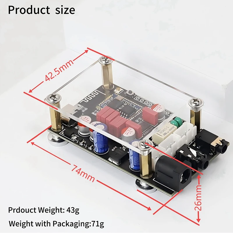 QCC5125 Bluetooth 5.1 bezstratna tablica dekodera Aptx LDAC bezprzewodowy Adapter bezstratna jakość dźwięku HD płyta dekodera audio