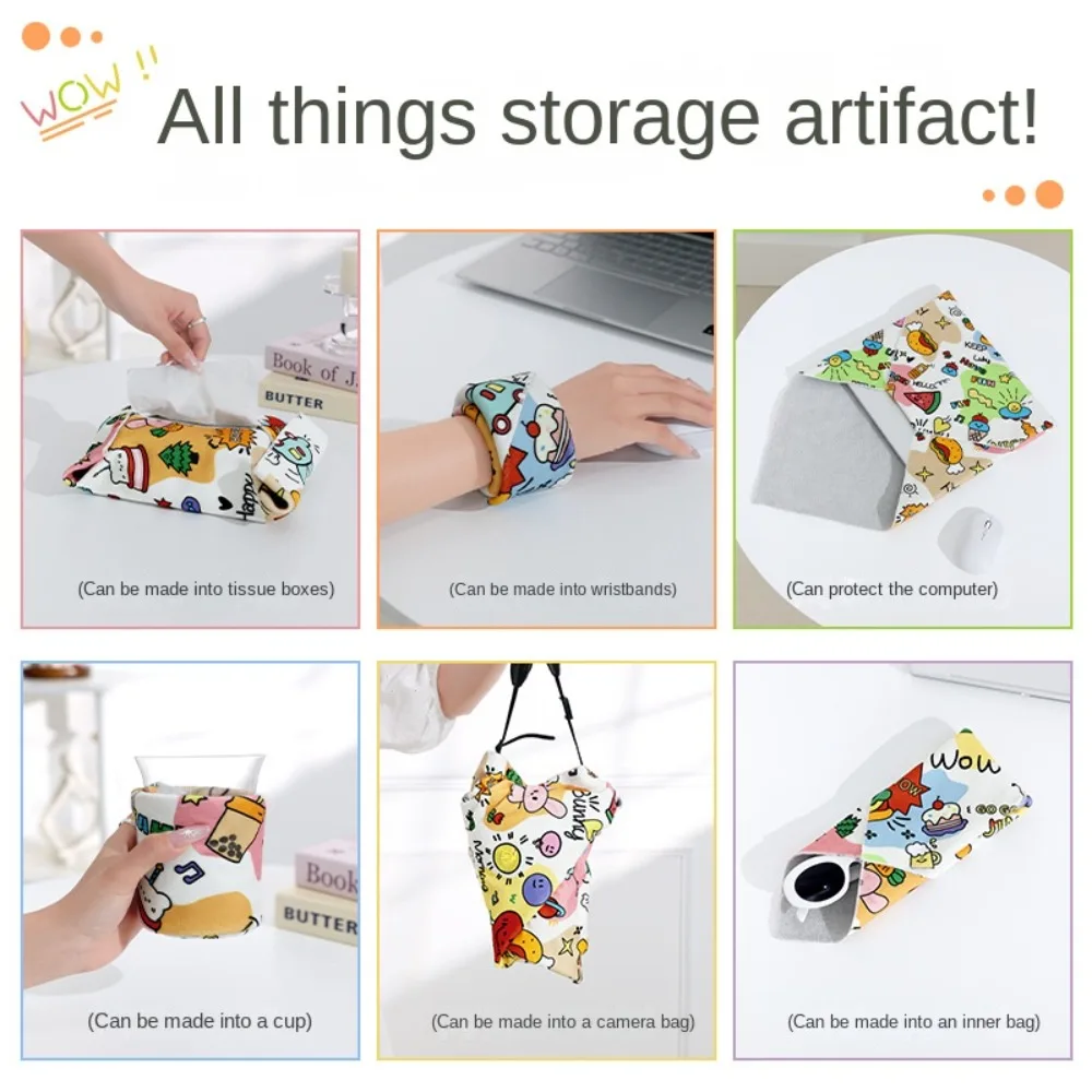 2024 New Fantastic Folding Cosmetic Bag Magic Cloth Hundred Patch Cloth Camera For iPad Storage Bag