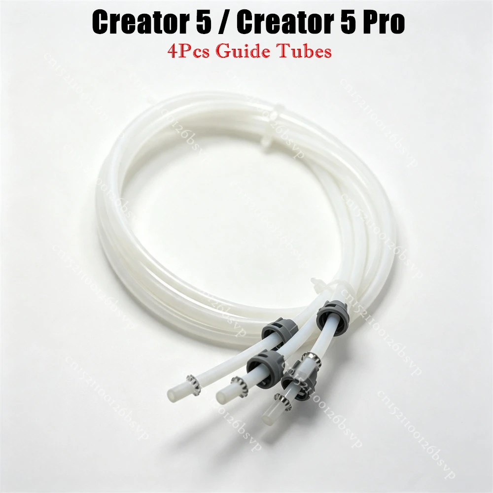 4Pcs/set Original Filament Guide Tubes ( with Outlet Collets ) For Flashforge Creator 5 / Creator 5 Pro 3D Printer Parts