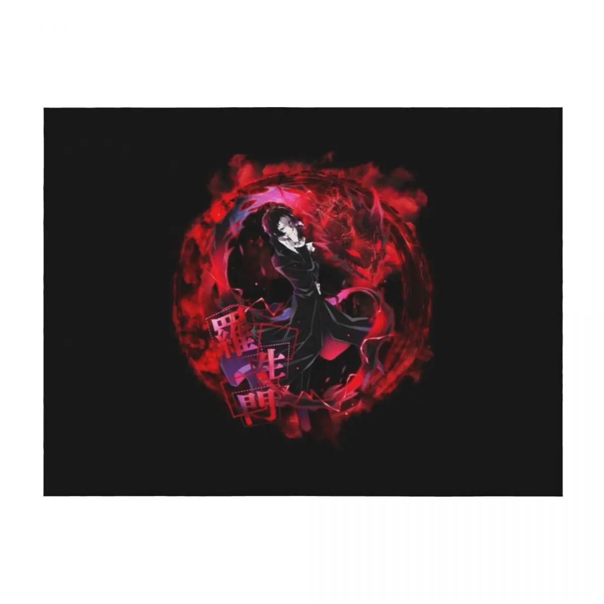 

Akutagawa Ryuunosuke red / black Throw Blanket Heavy blankets and throws Thin manga Blankets