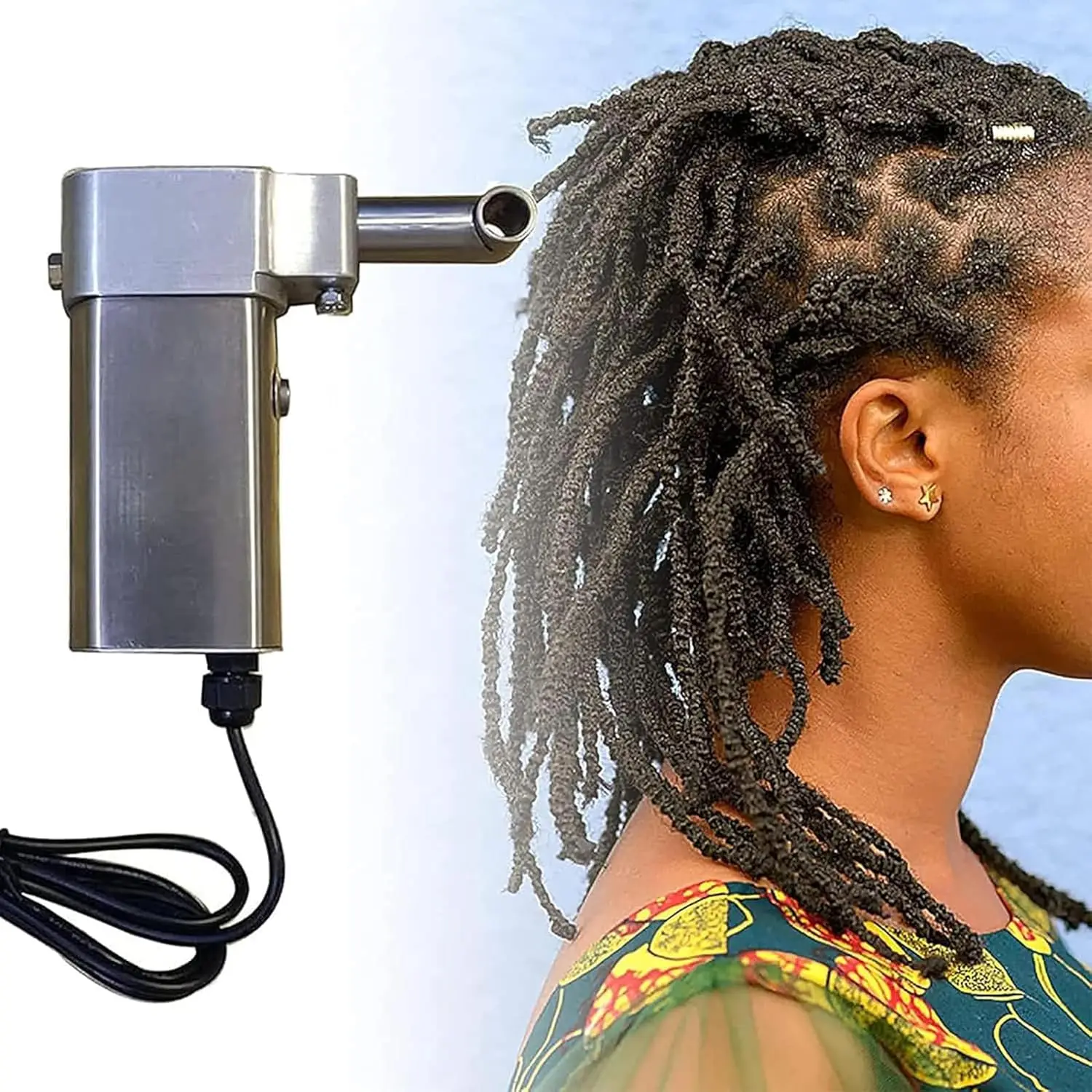 Electric Dreadlocks Machine, Stainless Steel Dreadlocks Tool Kit with 20 Crochet Needles, Dreadlocks Braiding Hair Extensions