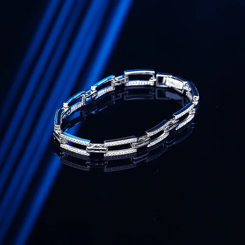 18K Real Platinum PT950 bracelet for women ins niche design light luxury simple versatile high-end gift