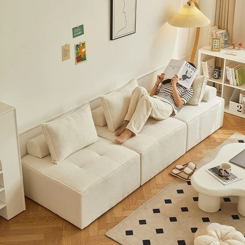

Tofu block lazy sofa small apartment minimalist square living room single leisure chair balcony combination bedroom small sofa