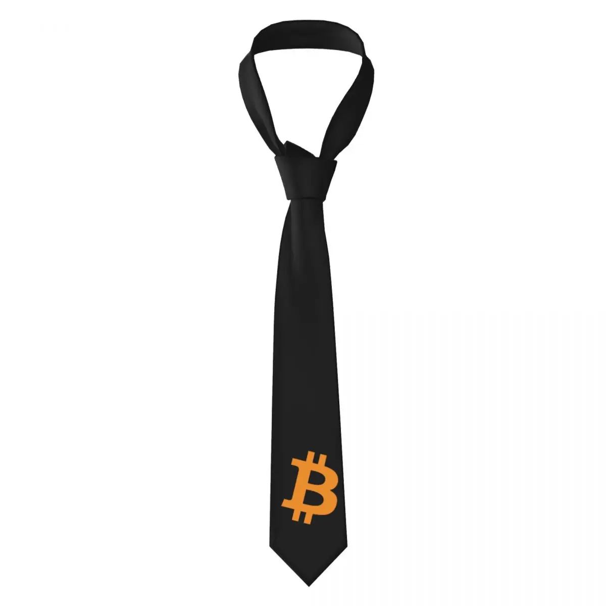 Bitcoin Cryptocurrency - Bitcoin BTC Necktie for Men Silk Polyester 8 cm Neck Ties Wedding Accessories Tie Casual Gravatas