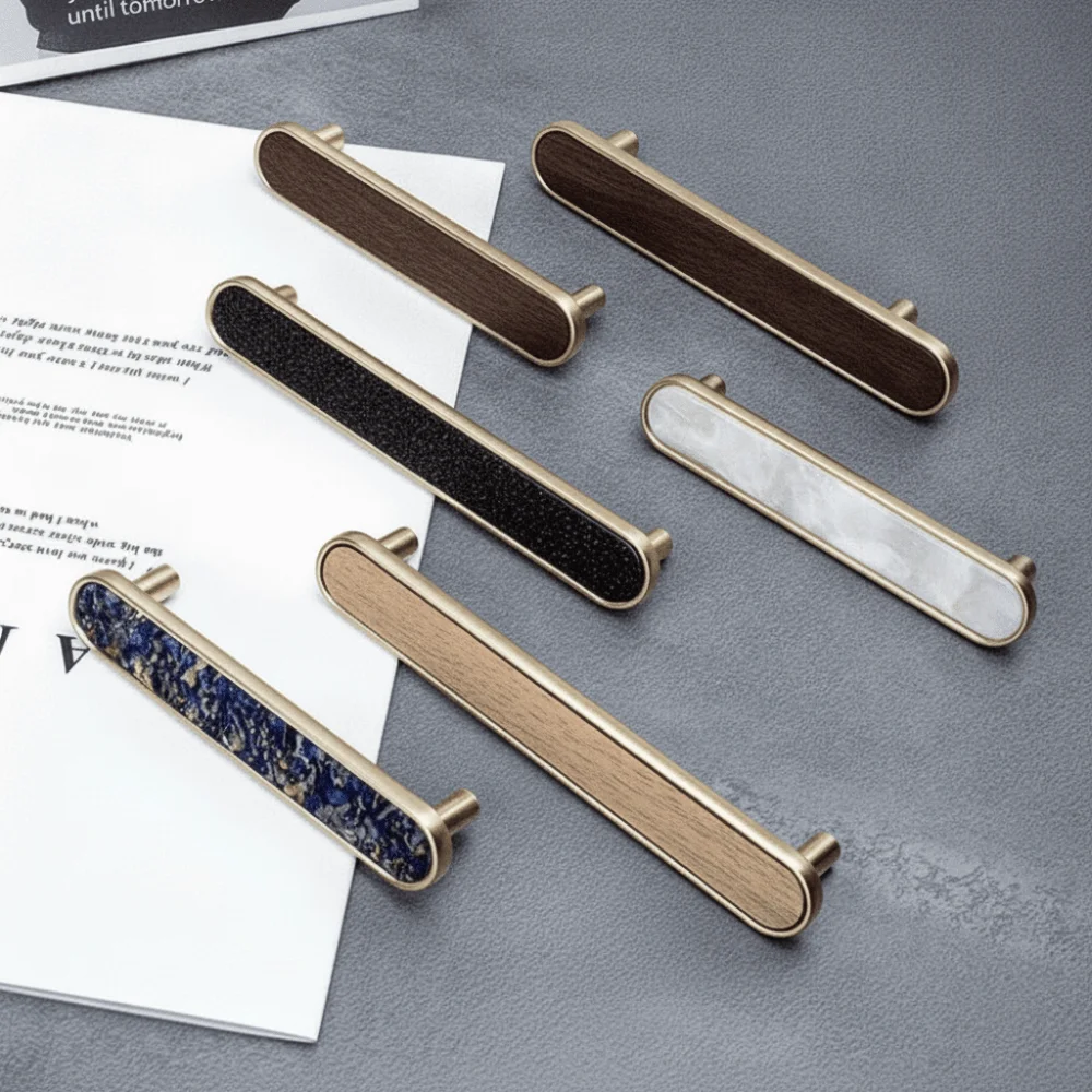 Gold Finish Cabinet Handle Pink Black New Zealand Pearl Shell Drawer Handle Zinc Alloy Brass Polychrome Shell Door Handle