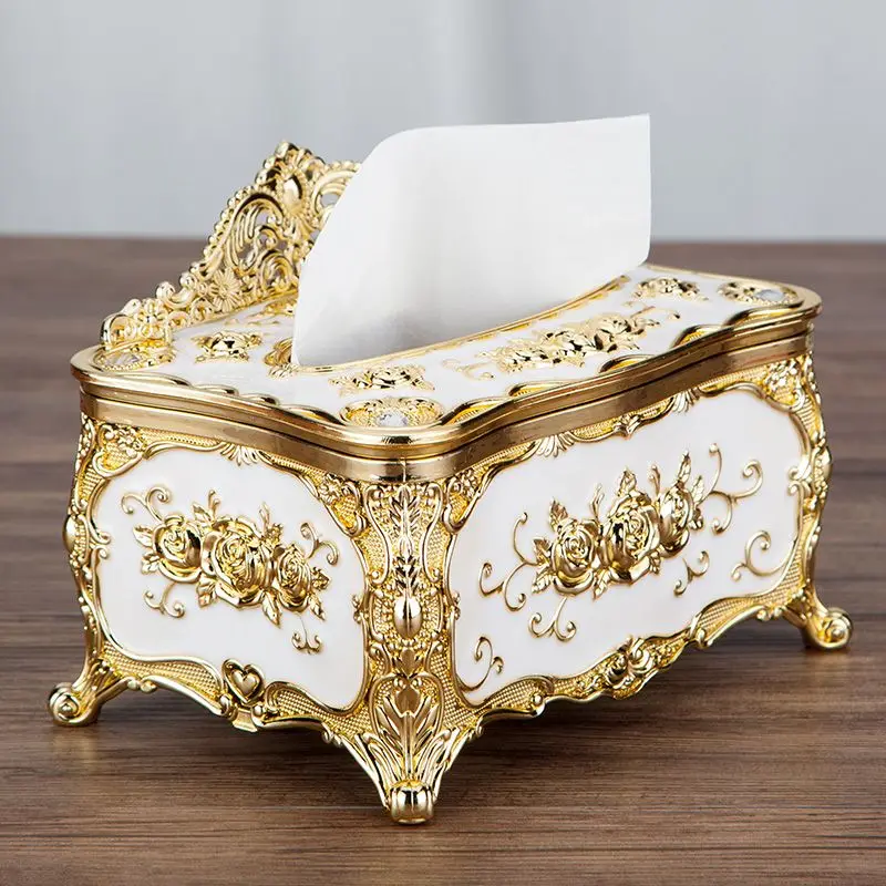 Paper Box European Living Room Simple Cute Household Paper Box Creative Coffee Table Tissue Box Bedside Cabinet Paper Box