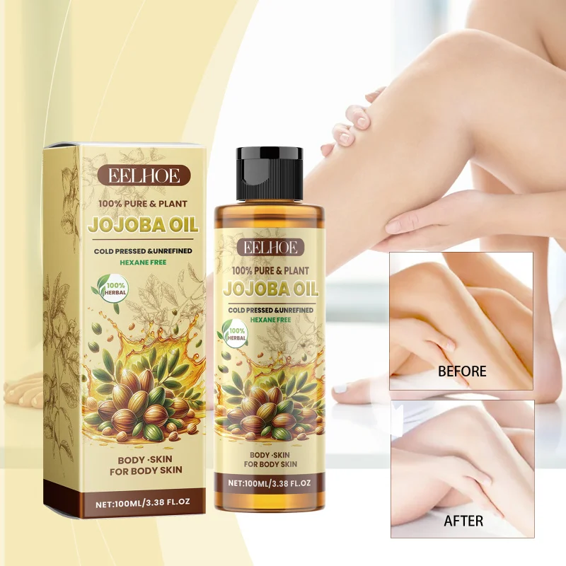 

Масло жожоба для ухода за телом - увлажнение, осветление и смягчение кожи с гиалуроновой кислотой и витамином С - 100 мл натуральное увлажняющее эссенционное масло