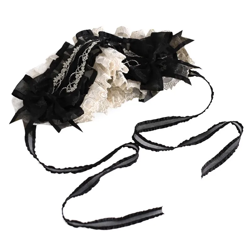 Оригинальная повязка на голову для горничной, черно-белая элегантная повязка на голову в классическом стиле KC, аксессуар для волос, повязка на голову в готическом стиле, шляпа