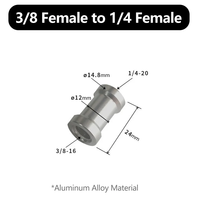 1/4" auf 3/8" Schraubenadapter Konverter Gewindezapfenhalterung für GoPro Action Kamera Stativ Einbeinstativ Blitzlicht Ständermontage – Detail 9