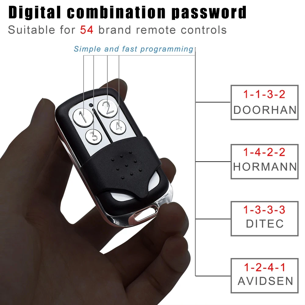 For 4335E 371LM 971LM 94335E 84335E Garage Door Remote Control Gate Opener 390mhz 315mhz 433.92mhz