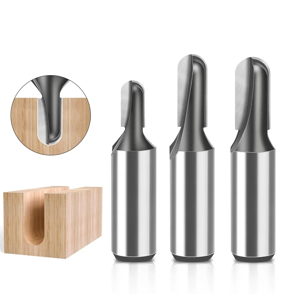 1/2 Shank Ball Nose Router Bit Set Round Milling Cutter for Wood CNC Radius Core Box Solid Carbide Tools