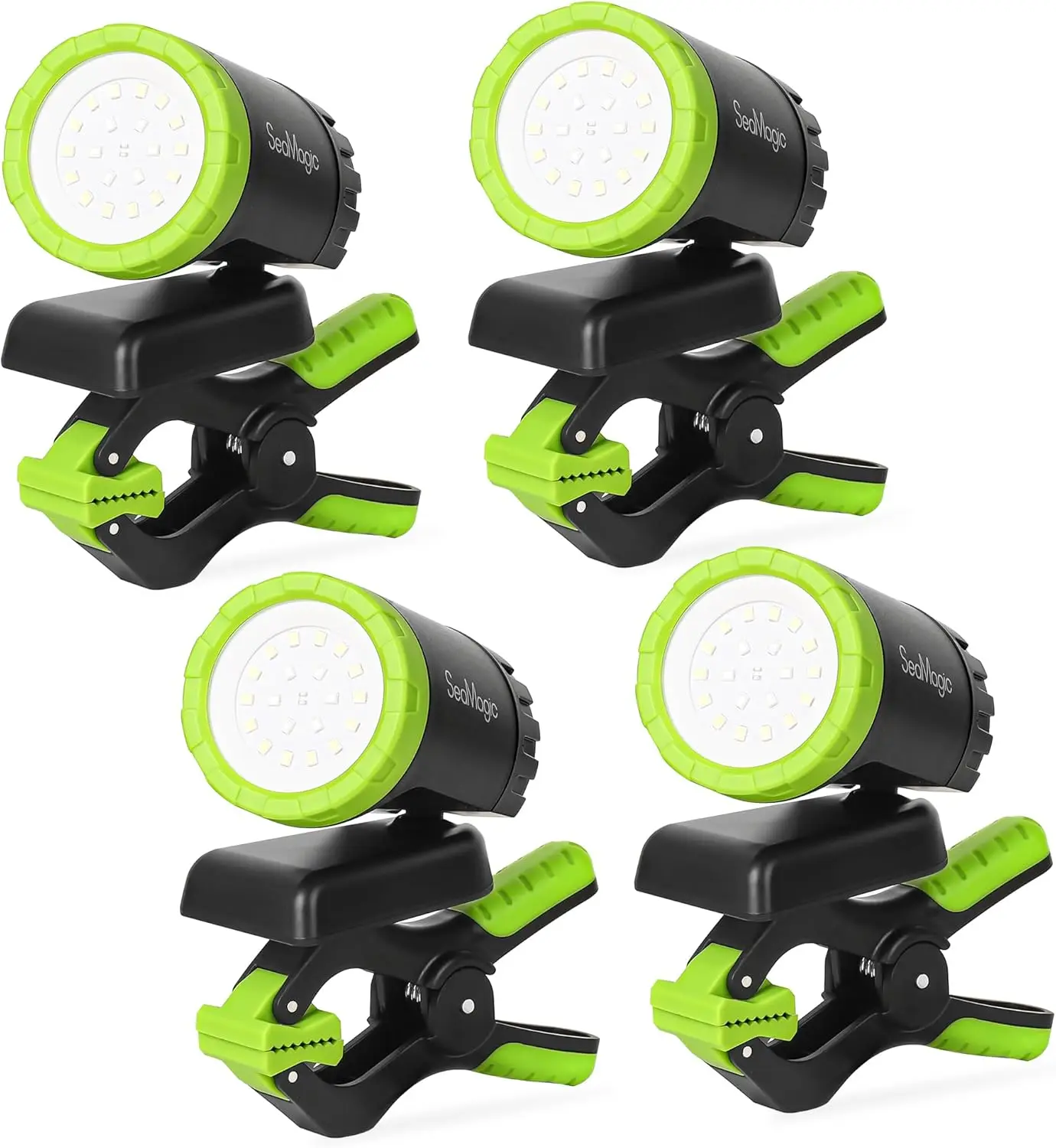 

4-Pack Rechargeable LED Work Lights, Adjustable Spotlights with Magnetic Base and Clamp for Versatile Use